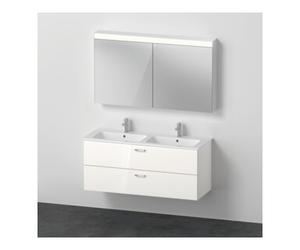 Duravit Duravit Ensemble mobilier XBase 130x49cm, WT 2HL, WTU 2 SBK, vis aggloméré, blanc brillant Quantité:1