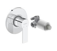 Duravit Duravit Ensemble prêt à poser Mitigeur douche encastré D-Code céramique, rond, 27 l, chrome Quantité:1