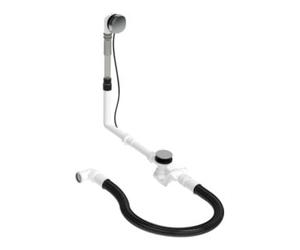 Duravit Duravit Garniture vidage/débordement Quadroval à tirette 65 cm, d 5,2 cm, avec tuyau flexible, chrome Quantité:1