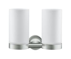 Duravit Duravit Glashalter Starck T double, montage mural, verre blanc mat, ES brossé Quantité:1