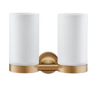 Duravit Duravit Glashalter Starck T double, mural, verre blanc mat, bronze brossé Quantité:1