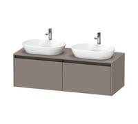 Duravit Ketho.2 bÃ¢ti-support pour lavabo, dÃ©coupe de la vasque des deux cÃŽtÃ©s, 1400x459x550mm, K24888B, Coloris: DÃ©cor basalte mat - K24888B43430000