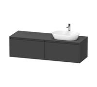 Duravit Duravit Ketho.2 Meuble sous lavabo 160x55 cm, droite, graphite mat, 2 tiroirs, suspendu Quantité:1
