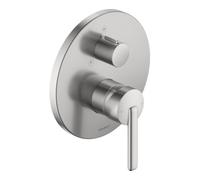 Kit de finition pour balcon Duravit BA4210012070, robinetterie de douche encastrée, 2 Verbraucher , ronde, acier inoxydable brossé