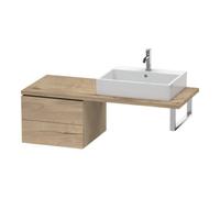 Duravit Duravit L-Cube Meuble bas 52x54,7 cm, chêne œuf, pour console, 2 tiroirs Quantité:1