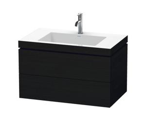 Duravit Duravit L-Cube Meuble sous lavabo c-bonded 80x48cm, 1 poignée, noir œuf, 2 tiroirs Quantité:1