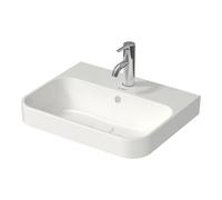Duravit Duravit Lavabo à poser Happy D.2 Plus 50x40 cm, blanc, sans trou, avec trop-plein, HLB, verre mat anti-traces WG Quantité:1