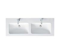 Duravit Duravit Me by Starck Meuble double vasque 130x49 cm, 2 mitigeurs, blanc mat Quantité:1