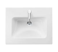 Duravit Me by Starck meuble vasque 2336533200 53 x 43 cm, blanc mat, avec trou pour robinetterie, trop-plein, banc pour robinetterie