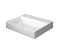 Duravit Duravit Meuble lavabo DuraSquare 60x47 cm, sans trop-plein, avec vidage, sans trou de robinet, blanc Quantité:1