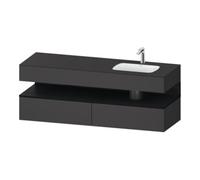 Duravit Duravit Meuble-lavabo encastré Qatego 160x50x60 cm, Kon-WTU, blanc/gris mat Quantité:1