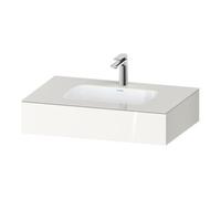 Duravit Duravit Meuble lavabo encastré Qatego 80x55x17cm, blanc brillant, avec console, 1 découpe, avec trop-plein Quantité:1