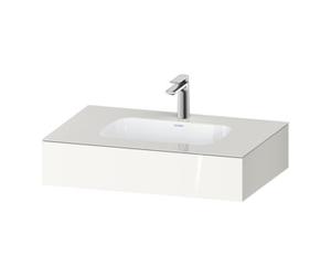 Duravit Duravit Meuble lavabo encastré Qatego 80x55x17cm, blanc brillant, avec console, 1 découpe, avec trop-plein Quantité:1