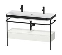 Duravit Duravit Meuble lavabo Happy D.2 Plus 117,5x49 cm, 1 trou, console, noir mat Quantité:1