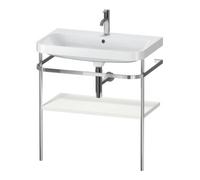 Duravit Duravit Meuble lavabo Happy D.2 Plus 77,5x49 cm, 1 trou, noir mat, avec console Quantité:1