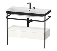 Duravit Duravit Meuble lavabo Happy D.2 Plus 97,5x49 cm, 2 robinetteries, blanc, avec console, 1 tiroir Quantité:1