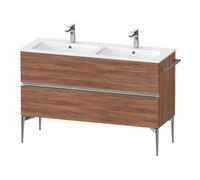 Duravit Duravit Meuble sous lavabo au sol Sivida 128x59,1x47,7 cm, 2 tiroirs, N N, gris chrome Quantité:1