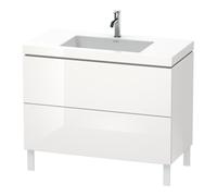 Duravit Duravit Meuble sous lavabo c-bonded L-Cube 100x48 cm, 1 tiroir, blanc brillant, 2 coulisses, debout Quantité:1