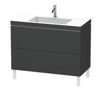 Duravit Duravit Meuble sous-lavabo c-bonded L-Cube 100x48 cm, 1 tiroir, graph ma, 2 coulisses, debout Quantité:1
