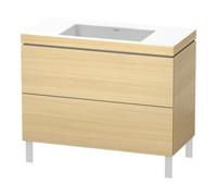 Duravit Duravit Meuble sous lavabo c-bonded L-Cube 100x48 cm, sans trop-plein, méd. œil, 2 tiroirs, debout Quantité:1