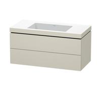 Duravit Duravit Meuble sous lavabo c-bonded L-Cube 100x48 cm, sans trop-plein, T mat, 2 tiroirs, suspendu Quantité:1