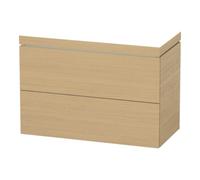 Duravit Duravit Meuble sous lavabo c-bonded L-Cube 100x48cm, sans trop-plein, 2 tiroirs, sur pied Quantité:1