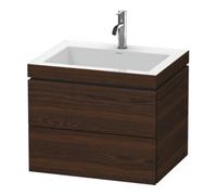 Duravit Duravit Meuble sous-lavabo c-bonded L-Cube 60 x 48 cm, 1 HL, N courb., 2 tiroirs, suspendu Quantité:1