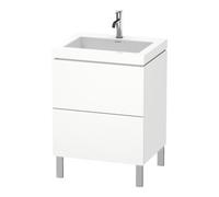 Duravit Duravit Meuble sous lavabo c-bonded L-Cube 60 x 48 cm, 1 tiroir, blanc mat, 2 tiroirs coulissants, vertical Quantité:1