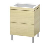 Duravit Duravit Meuble sous lavabo c-bonded L-Cube 60x48 cm, sans trop-plein, méd. oeuf, 2 tiroirs, debout Quantité:1