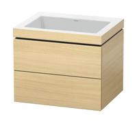 Duravit Duravit Meuble sous-lavabo c-bonded L-Cube 60x48 cm, sans trop-plein, méd. œuf, 2 tiroirs, suspendu Quantité:1