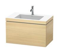 Duravit Duravit Meuble sous lavabo c-bonded L-Cube 80x48 cm, 1 tiroir, méd. chêne, 1 coulissant, suspendu Quantité:1