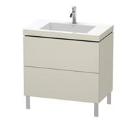 Duravit Duravit Meuble sous lavabo c-bonded L-Cube 80x48 cm, 1 tiroir, taupe mat, 2 tiroirs coulissants, vertical Quantité:1