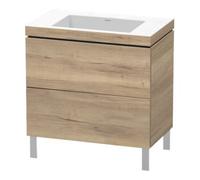 Duravit Duravit Meuble sous-lavabo c-bonded L-Cube 80x48 cm, sans trop-plein, blanc œuf, 2 tiroirs, debout Quantité:1