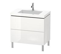 Duravit Duravit Meuble sous lavabo c-bonded L-Cube 80x48cm, 1 tiroir, blanc brillant, 2 coulisses, debout Quantité:1