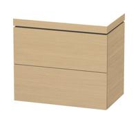 Duravit Duravit Meuble sous lavabo c-bonded L-Cube 80x48cm, sans trop-plein, 2 tiroirs, sur pied Quantité:1