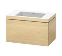 Duravit Duravit Meuble sous-lavabo c-bonded L-Cube 80x48cm, sans trop-plein, méd. œuf, 1 tiroir, suspendu Quantité:1