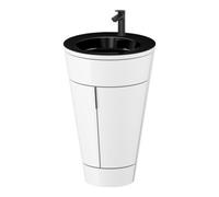 Duravit Duravit Meuble sous-lavabo c-bonded Set Starck 1 56x86,4x60,5cm, deb., noir, blanc laqué Quantité:1