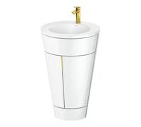 Duravit Duravit Meuble sous-lavabo c-bonded Set Starck 1 56x86,4x60,5cm, st, G gol pol., blanc hgl Quantité:1