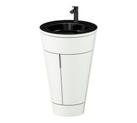 Duravit Duravit Meuble sous-lavabo c-bonded Set Starck 1 56x86,4x60,5cm, st, Gr. noir, blanc s-mat Quantité:1