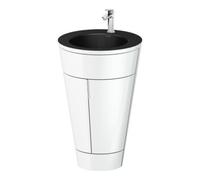 Duravit Duravit Meuble sous-lavabo c-bonded Set Starck 1 56x86,4x60,5cm, st, IB, chr mat, blanc laqué Quantité:1