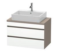 Duravit DuraStyle vasque DS530701843 80 x 47,8 cm, blanc mat / basalte mat, pour console, 2 tiroirs
