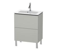 Duravit Duravit Meuble sous-lavabo Compact L-Cube 62x39,1 cm, béton gris, 2 tiroirs, sur pied Quantité:1