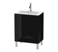 Duravit Duravit Meuble sous lavabo Compact L-Cube 62x39,1 cm, blanc brillant, 2 tiroirs, sur pied Quantité:1