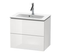 Duravit Duravit Meuble sous lavabo Compact L-Cube 62x39,1 cm, blanc hgl, 2 tiroirs, mural Quantité:1