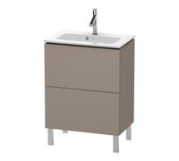 Duravit Duravit Meuble sous lavabo Compact L-Cube 62x39,1 cm, blanc mat, 2 tiroirs, sur pied Quantité:1