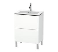 Duravit Duravit Meuble sous lavabo Compact L-Cube 62x39,1 cm, blanc mat, 2 tiroirs, sur pied Quantité:1