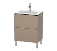 Duravit Duravit Meuble sous lavabo Compact L-Cube 62x39,1 cm, lin, 2 tiroirs, sur pied Quantité:1