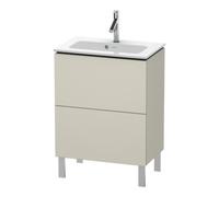Duravit Duravit Meuble sous lavabo Compact L-Cube 62x39,1 cm, tau mat, 2 tiroirs, sur pied Quantité:1