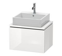 Duravit Duravit Meuble sous lavabo Compact L-Cube 62x47,7 cm, blanc brillant, avec console, 1 tiroir Quantité:1