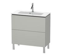 Duravit Duravit Meuble sous lavabo Compact L-Cube 82x39,1 cm, béton gris, 2 tiroirs, sur pied Quantité:1